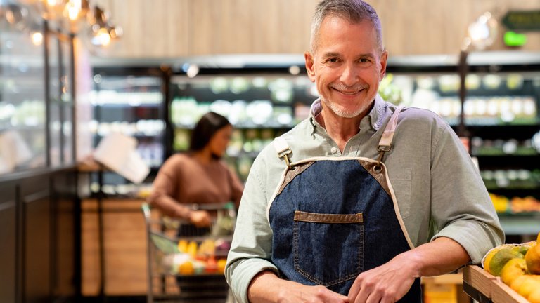 Gestärkter Rücken im Handel